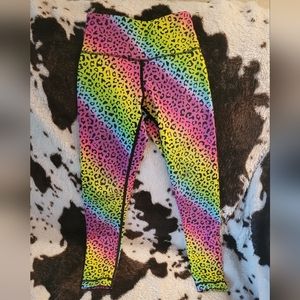 Zyia Girls Rainbow Leopard LnT leggings